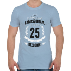 PRINTFASHION kamasz-25-black-white - Férfi póló - Világoskék