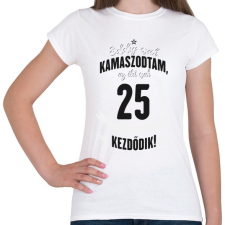 PRINTFASHION kamasz-25-black-white - Női póló - Fehér női póló