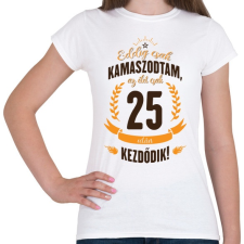 PRINTFASHION kamasz-25-brown-orange - Női póló - Fehér női póló