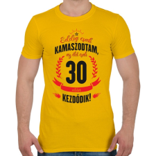 PRINTFASHION kamasz-30-black-red - Férfi póló - Sárga férfi póló