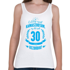 PRINTFASHION kamasz-30-cyan - Női atléta - Fehér