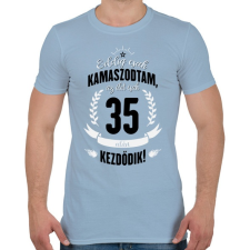 PRINTFASHION kamasz-35-black-white - Férfi póló - Világoskék férfi póló