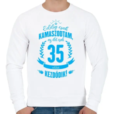 PRINTFASHION kamasz-35-cyan - Férfi pulóver - Fehér