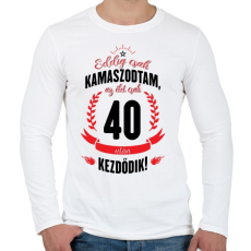 PRINTFASHION kamasz-40-black-red - Férfi hosszú ujjú póló - Fehér