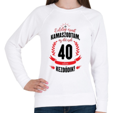 PRINTFASHION kamasz-40-black-red - Női pulóver - Fehér női pulóver, kardigán