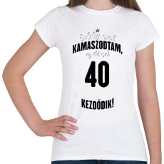 PRINTFASHION kamasz-40-black-white - Női póló - Fehér