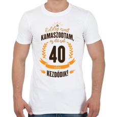 PRINTFASHION kamasz-40-brown-orange - Férfi póló - Fehér