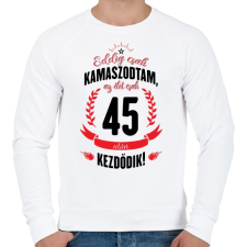 PRINTFASHION kamasz-45-black-red - Férfi pulóver - Fehér férfi pulóver, kardigán