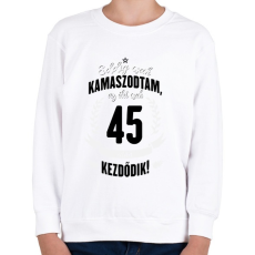 PRINTFASHION kamasz-45-black-white - Gyerek pulóver - Fehér
