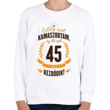 PRINTFASHION kamasz-45-brown-orange - Gyerek pulóver - Fehér gyerek pulóver, kardigán