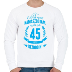 PRINTFASHION kamasz-45-cyan - Férfi pulóver - Fehér