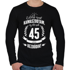 PRINTFASHION kamasz-45-white - Férfi hosszú ujjú póló - Fekete férfi póló