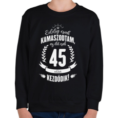 PRINTFASHION kamasz-45-white - Gyerek pulóver - Fekete