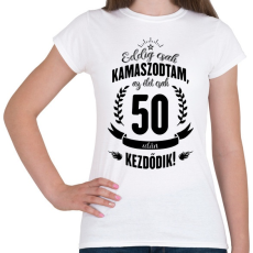 PRINTFASHION kamasz-50-black - Női póló - Fehér
