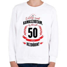 PRINTFASHION kamasz-50-black-red - Gyerek pulóver - Fehér