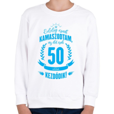 PRINTFASHION kamasz-50-cyan - Gyerek pulóver - Fehér gyerek pulóver, kardigán