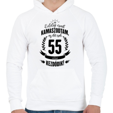PRINTFASHION kamasz-55-black - Férfi kapucnis pulóver - Fehér