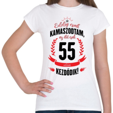 PRINTFASHION kamasz-55-black-red - Női póló - Fehér női póló