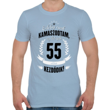 PRINTFASHION kamasz-55-black-white - Férfi póló - Világoskék férfi póló