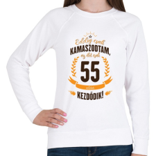 PRINTFASHION kamasz-55-brown-orange - Női pulóver - Fehér női pulóver, kardigán