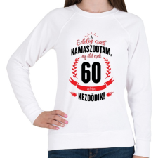 PRINTFASHION kamasz-60-black-red - Női pulóver - Fehér női pulóver, kardigán