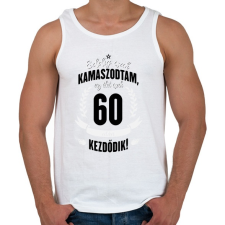 PRINTFASHION kamasz-60-black-white - Férfi atléta - Fehér atléta, trikó