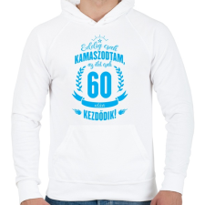 PRINTFASHION kamasz-60-cyan - Férfi kapucnis pulóver - Fehér férfi pulóver, kardigán