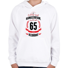 PRINTFASHION kamasz-65-black-red - Gyerek kapucnis pulóver - Fehér