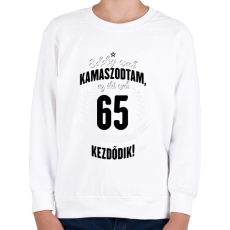 PRINTFASHION kamasz-65-black-white - Gyerek pulóver - Fehér
