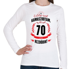 PRINTFASHION kamasz-70-black-red - Női hosszú ujjú póló - Fehér