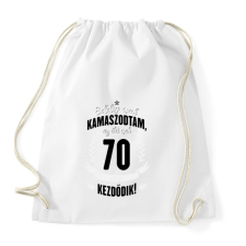 PRINTFASHION kamasz-70-black-white - Sportzsák, Tornazsák - Fehér tornazsák