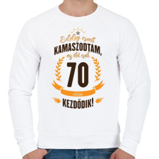 PRINTFASHION kamasz-70-brown-orange - Férfi pulóver - Fehér férfi pulóver, kardigán