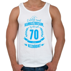 PRINTFASHION kamasz-70-cyan - Férfi atléta - Fehér