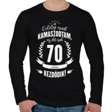 PRINTFASHION kamasz-70-white - Férfi hosszú ujjú póló - Fekete