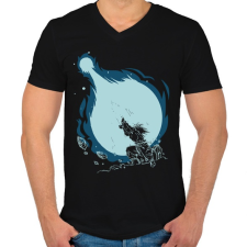 PRINTFASHION Kamehameha - Férfi V-nyakú póló - Fekete férfi póló