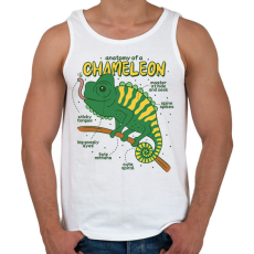 PRINTFASHION Kaméleon anatómia - Férfi atléta - Fehér