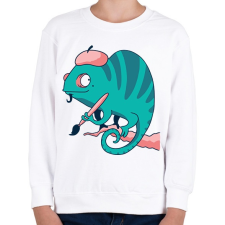 PRINTFASHION Kaméleon Picasso - Gyerek pulóver - Fehér gyerek póló