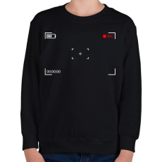 PRINTFASHION Kamera kereső fehér - Gyerek pulóver - Fekete