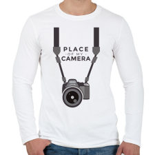 PRINTFASHION Kamerám helye - Férfi hosszú ujjú póló - Fehér férfi póló