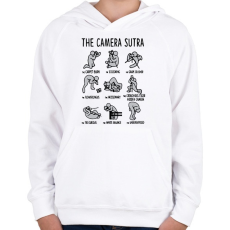 PRINTFASHION Kamerasutra - Gyerek kapucnis pulóver - Fehér