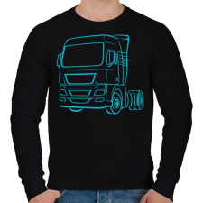PRINTFASHION Kamion - Férfi pulóver - Fekete férfi pulóver, kardigán