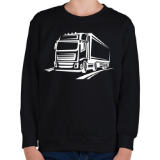 PRINTFASHION Kamion  - Gyerek pulóver - Fekete