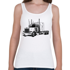 PRINTFASHION kamion - Női atléta - Fehér női trikó