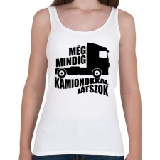 PRINTFASHION Kamionokkal játszok - Női atléta - Fehér női trikó