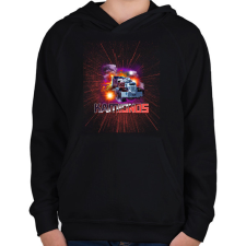 PRINTFASHION KAMIONOS 2 - Gyerek kapucnis pulóver - Fekete gyerek pulóver, kardigán