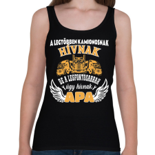 PRINTFASHION Kamionos apa - Női atléta - Fekete női trikó