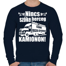 PRINTFASHION Kamionos Fehér - Férfi pulóver - Sötétkék