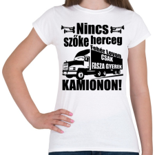 PRINTFASHION kamionos fekete - Női póló - Fehér női póló