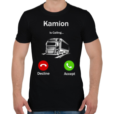 PRINTFASHION Kamionos Hívás - Férfi póló - Fekete