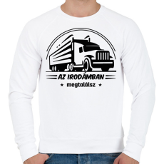 PRINTFASHION Kamionos iroda - Férfi pulóver - Fehér